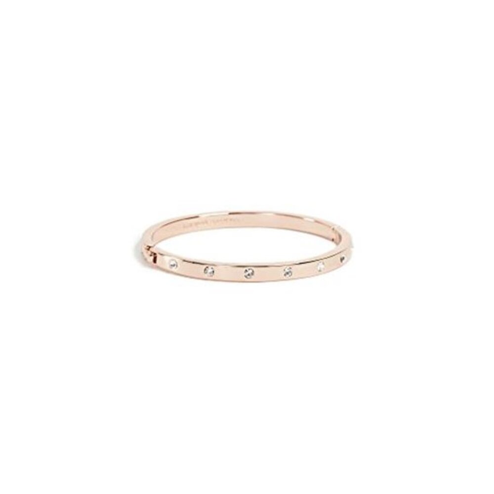Stackable Hinged Bangle Bracelet Crystal Inset Gold Silver Jewelry Women Gift